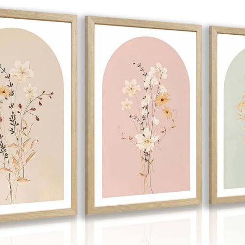 Botanical Wildflower Framed Art Set